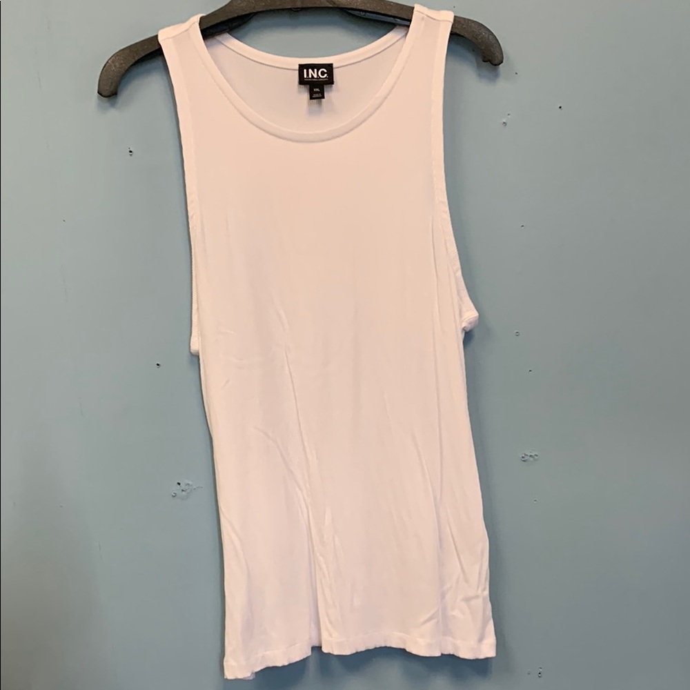 INC International Concepts Women's White Sleeveless Tank